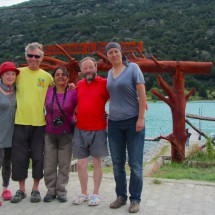 Marion, Alfred and Tommy with two girls from Santiago de Chile